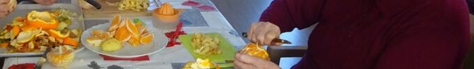 Waffeln backen mit Obstsalat 2019